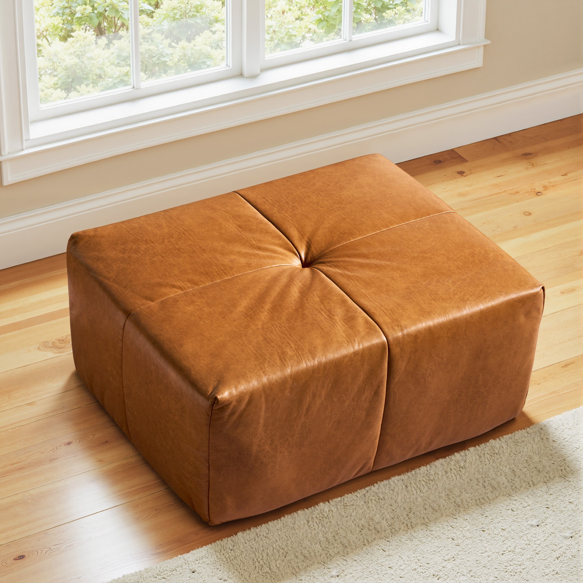 OVIOS 114-inch L-Shaped Sectional Sofa Ottoman