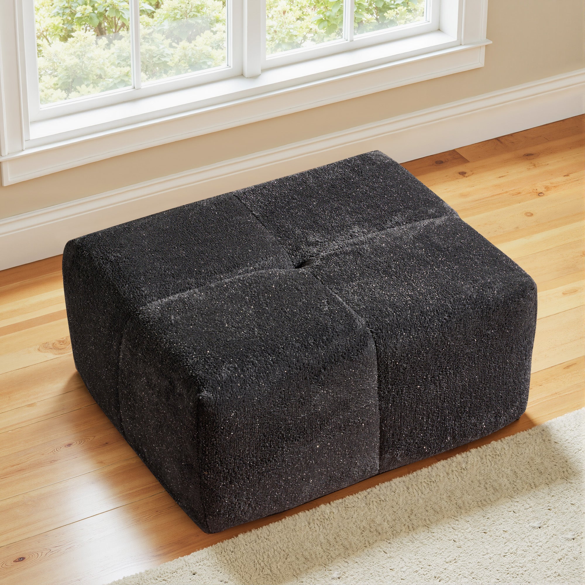 OVIOS 114-inch L-Shaped Sectional Sofa Ottoman, view 3