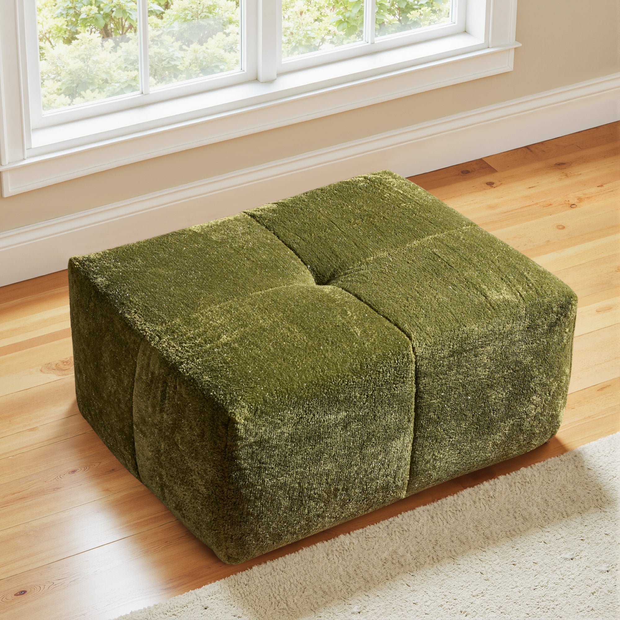 OVIOS 114-inch L-Shaped Sectional Sofa Ottoman, view 5
