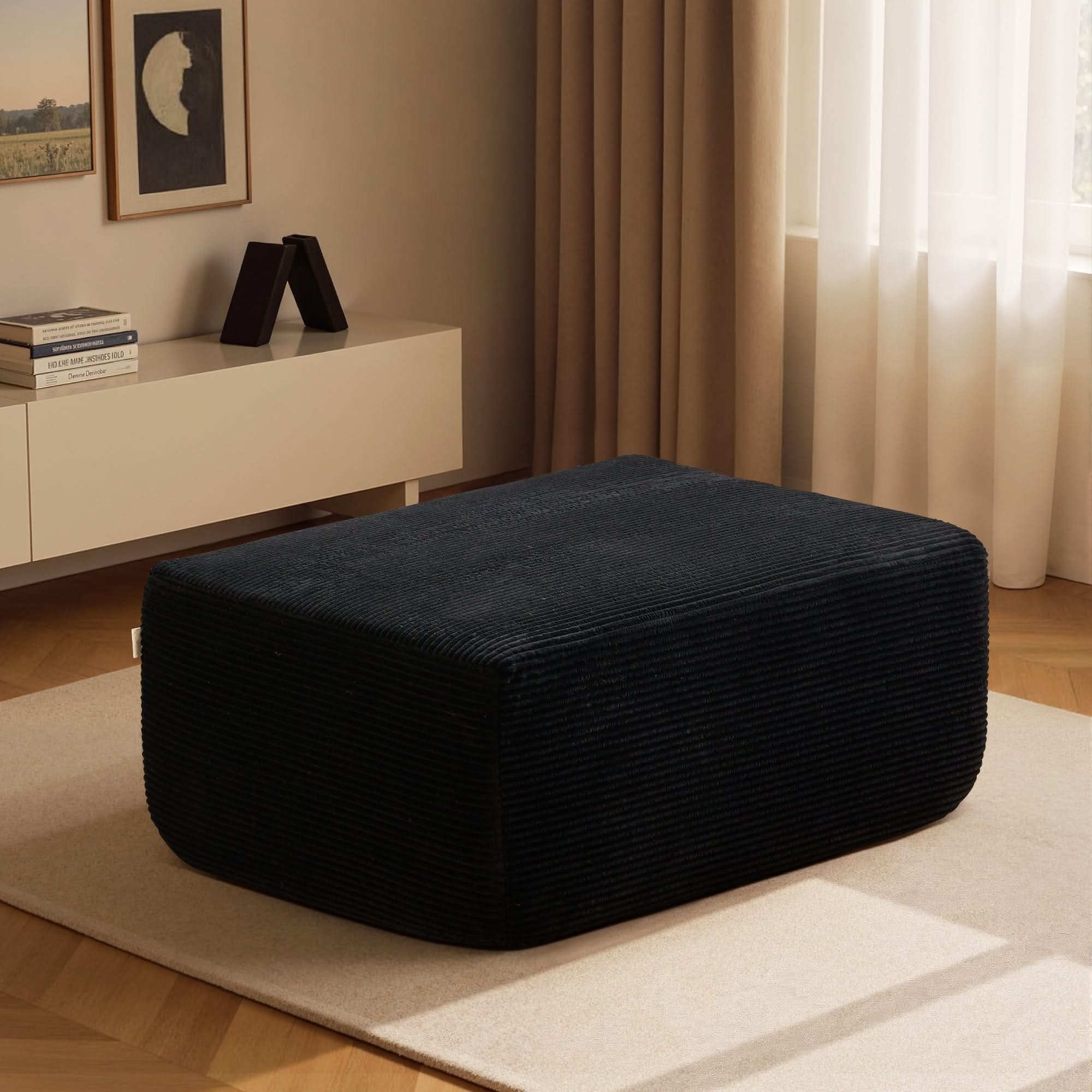 OVIOS 104-inch L-Shaped Sectional Sofa Ottoman, view 3