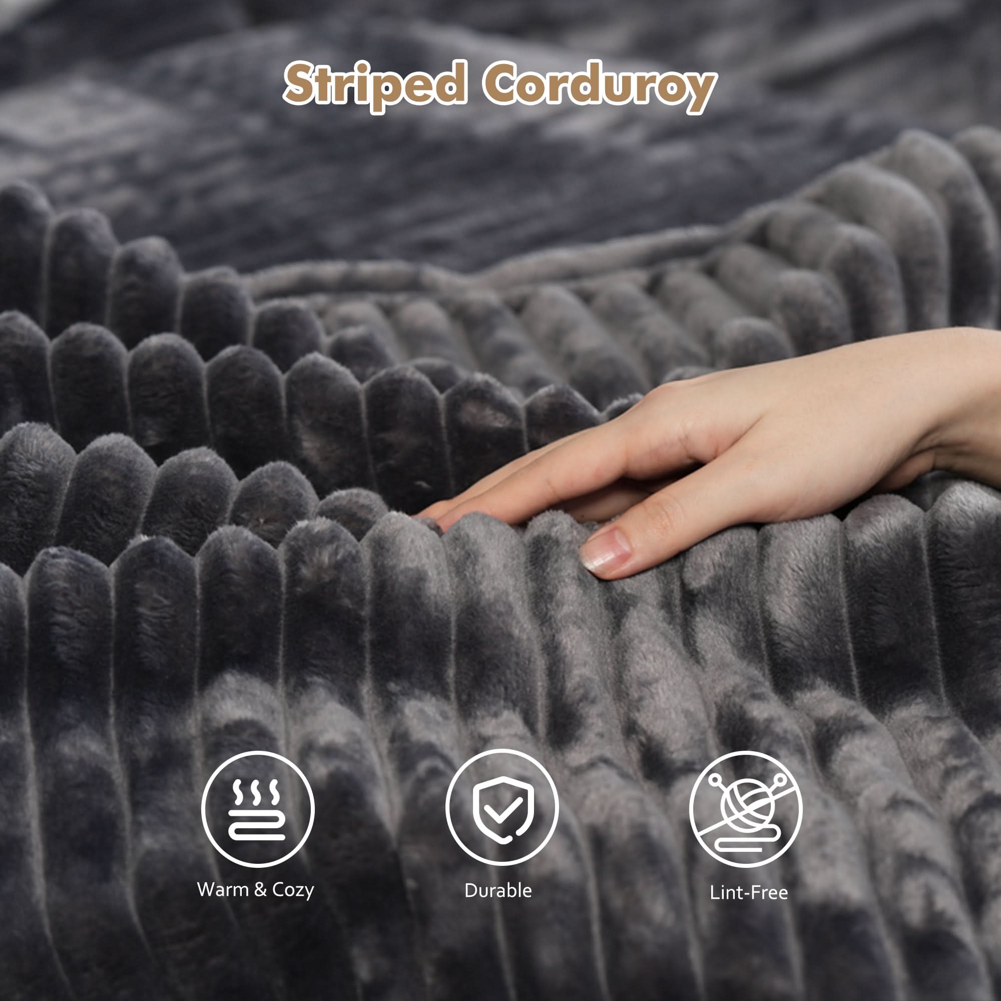 OVIOS 108" U-Shape Modular Couch with Ottoman, Plush Corduroy Fabric, No Assembly Required, view 5