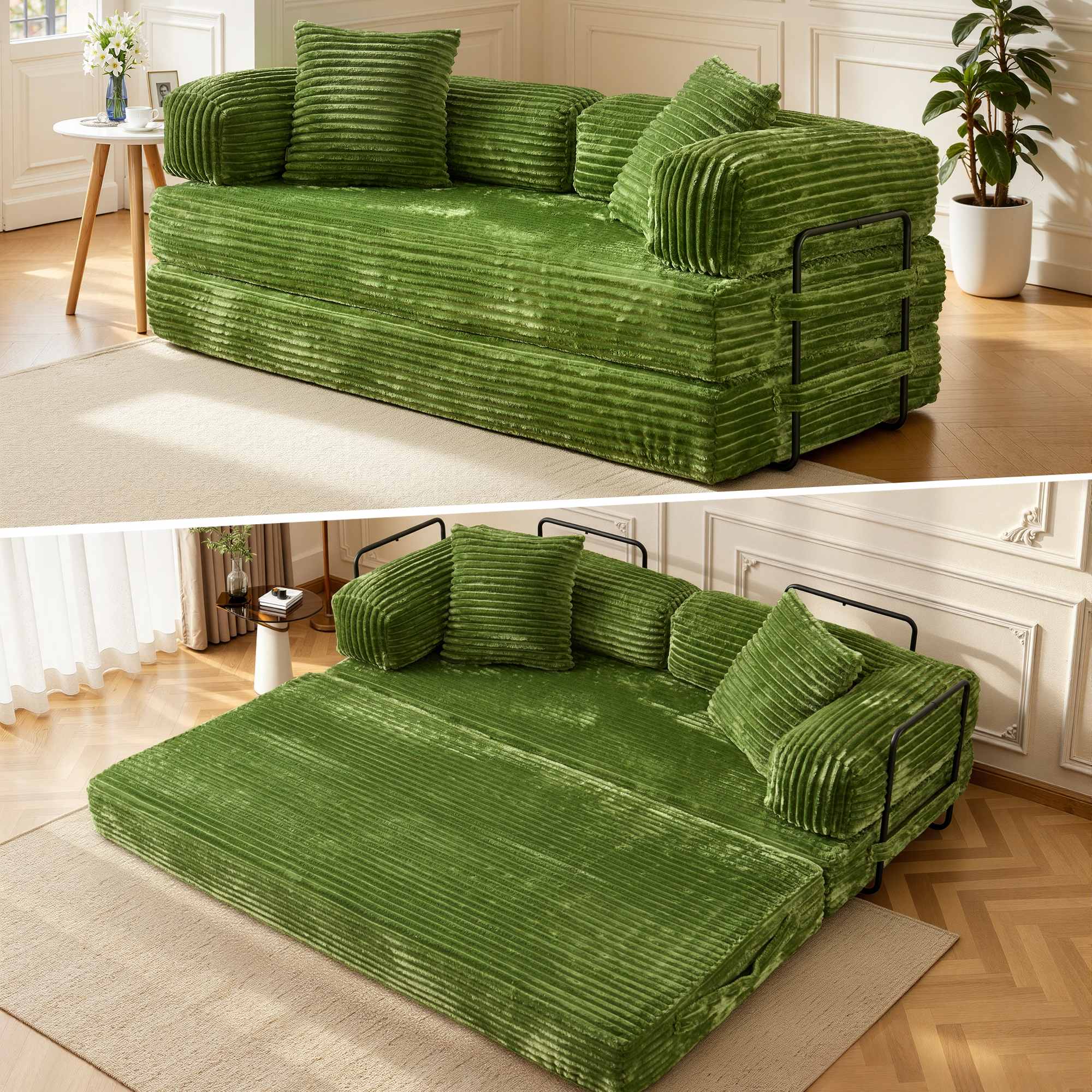 OVIOS 80" Convertible Modular Sofa Bed, view 3