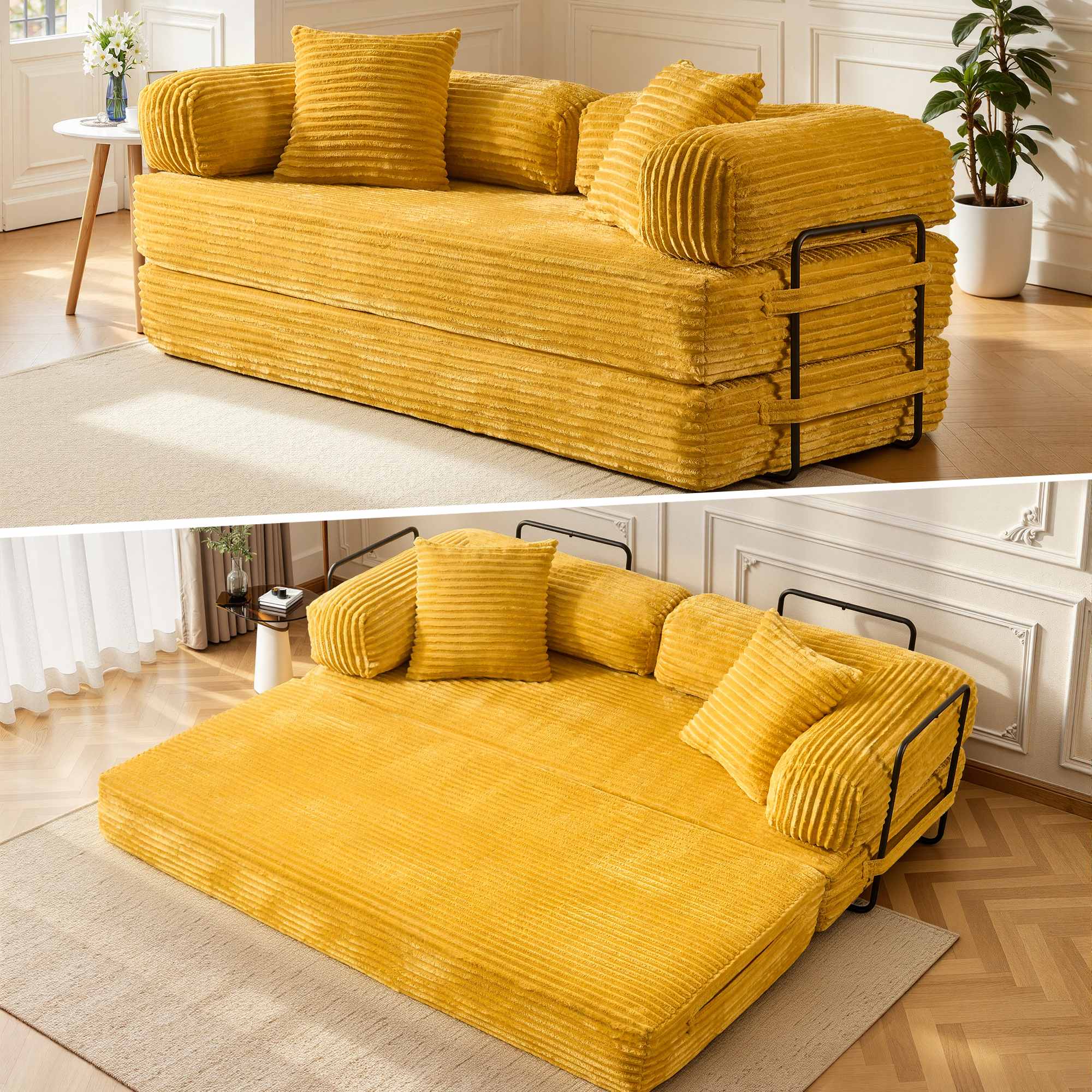 OVIOS 80" Convertible Modular Sofa Bed, view 6