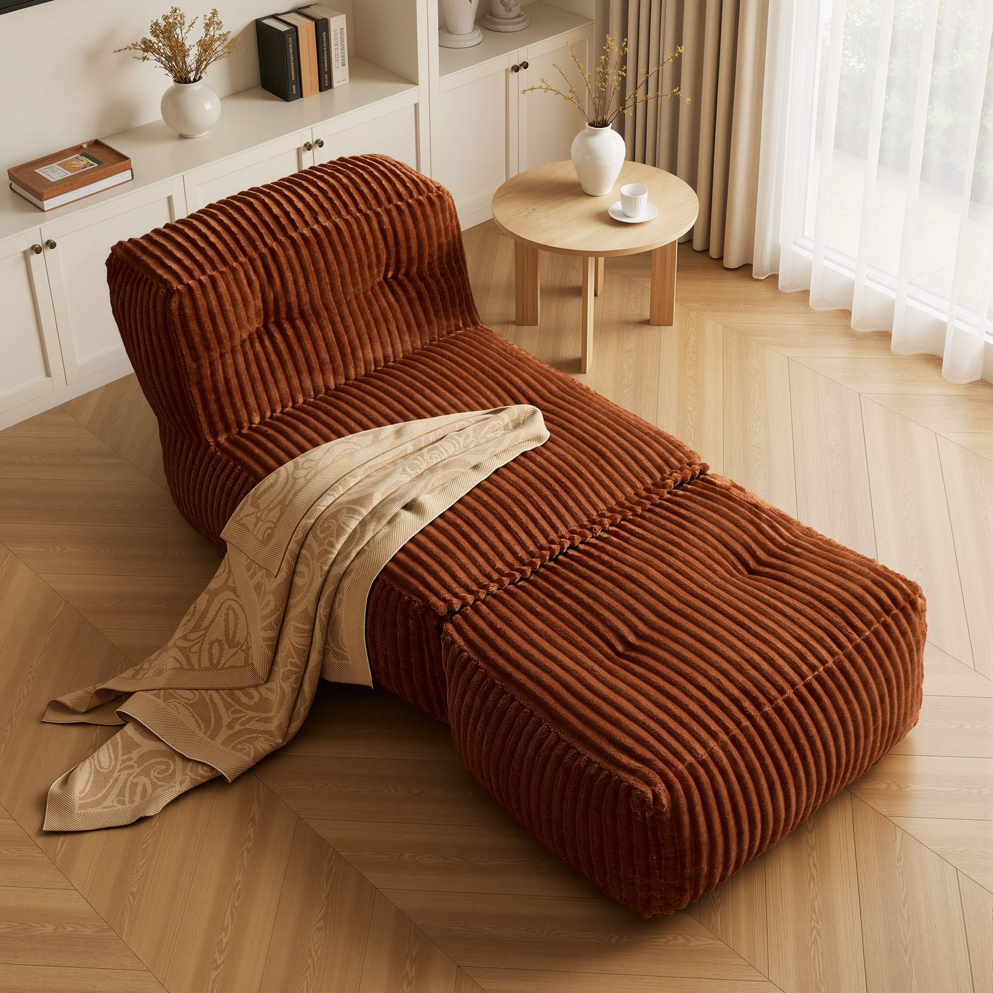 OVIOS Oversized Boneless Sofa Bean Bag Chair with Memory Foam for Living Room