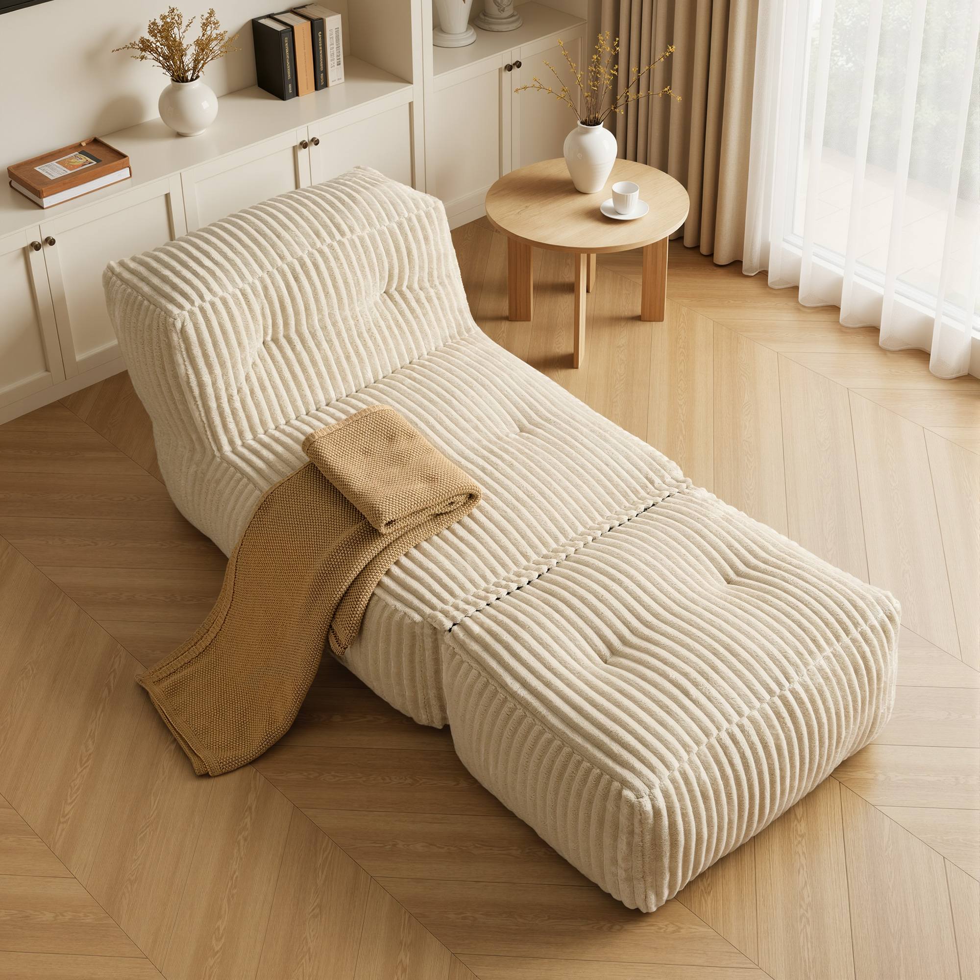 OVIOS Oversized Boneless Sofa Bean Bag Chair with Memory Foam for Living Room, view 4